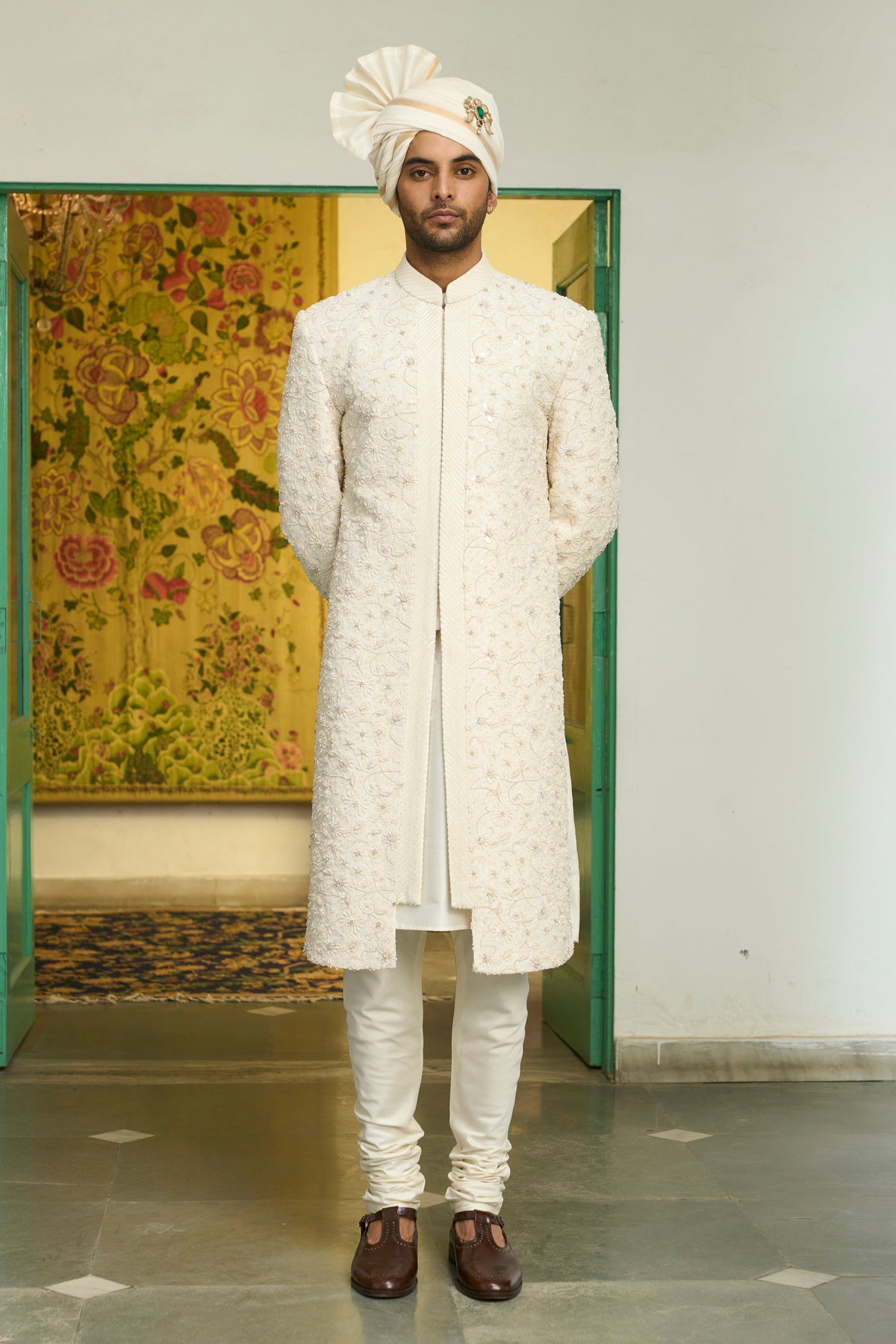 Gargee Designer's Mogra Anmol Sherwani Set Gargee Designer