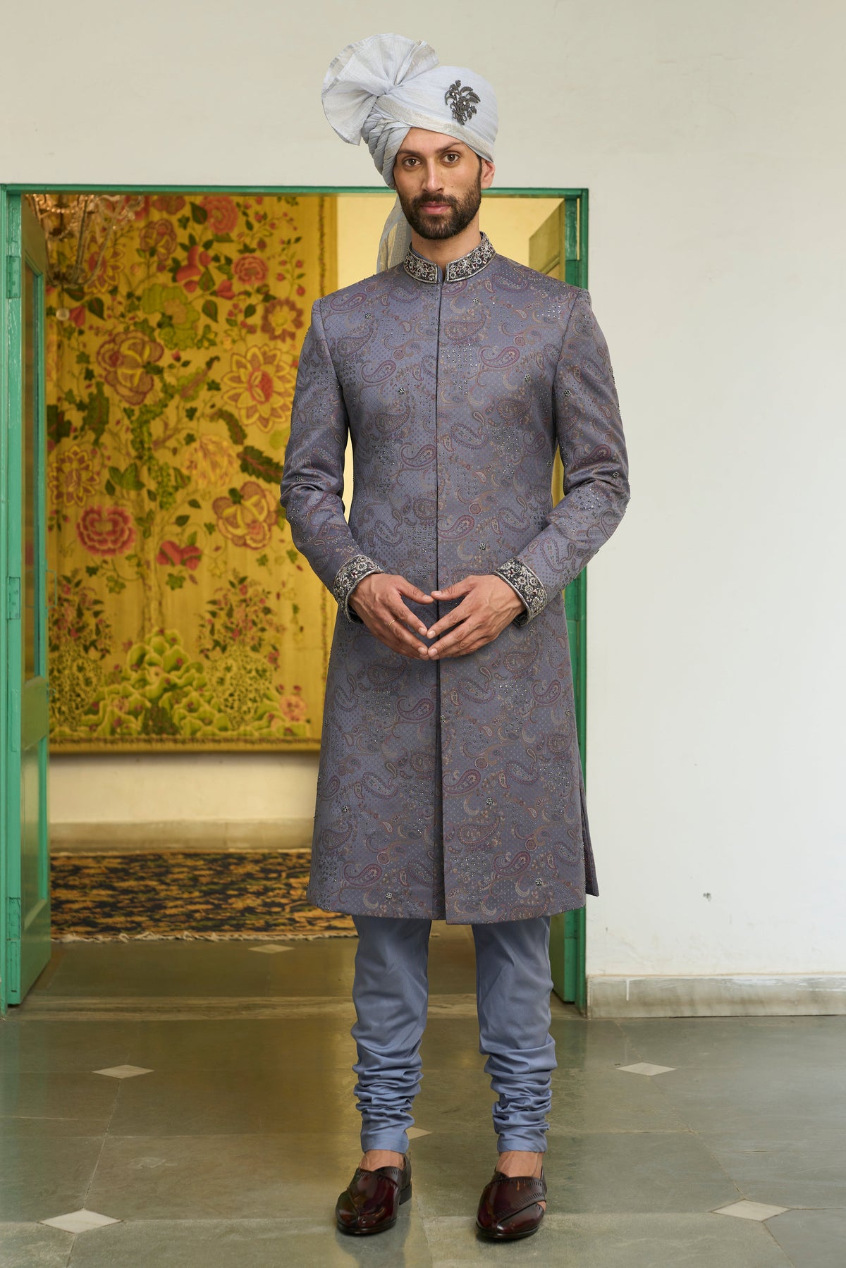 Gargee Designer's Neelam Tara Sherwani Set Gargee Designer