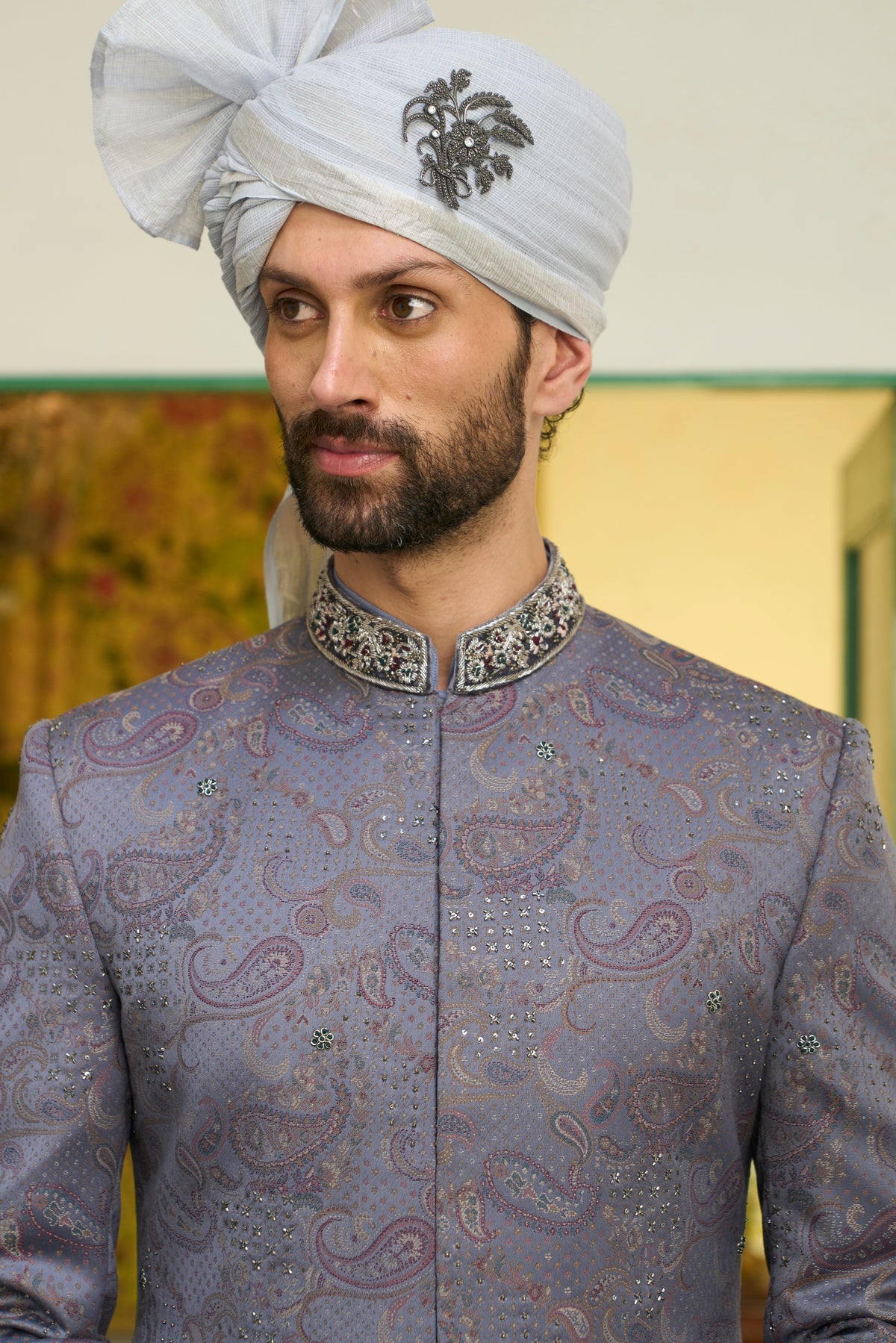 Gargee Designer's Neelam Tara Sherwani Set Gargee Designer