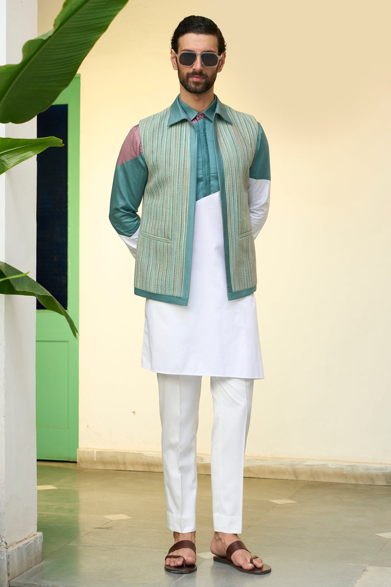 Gargee Designer's Markat Vijayee Shrug Set Gargee