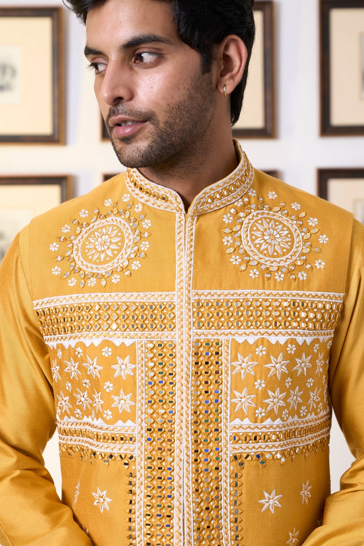 Gargee Designer's Sunhera Meher Bundi Set Gargee