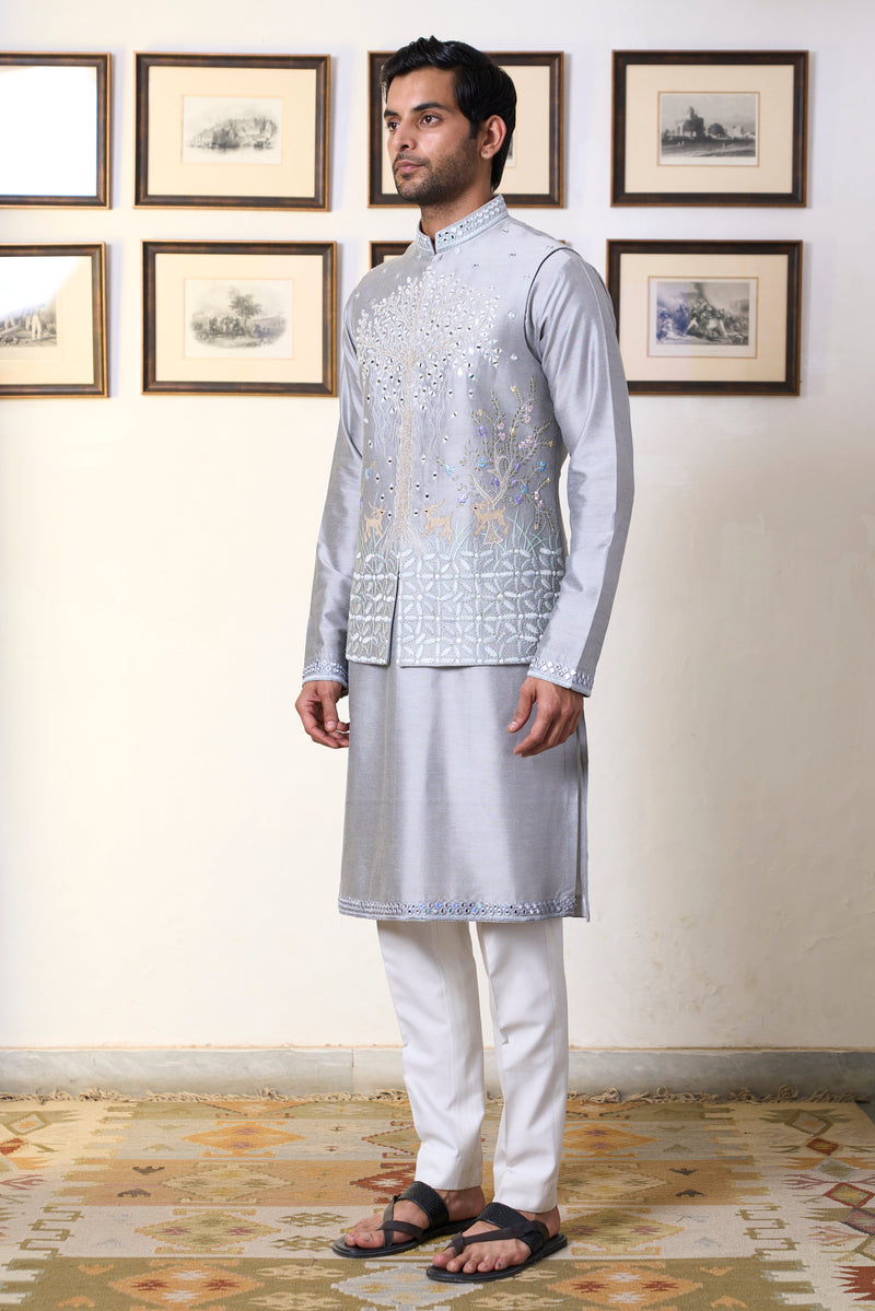 Gargee Designer's Neela Salety Bundi Set Gargee