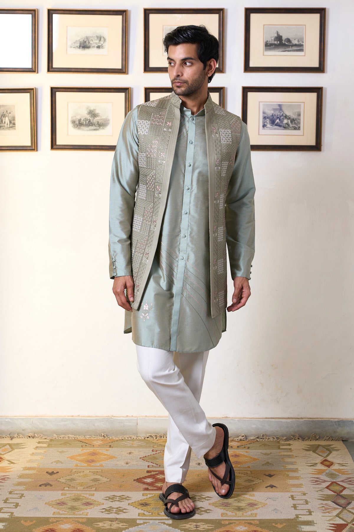 Gargee Designer's Saag Sadaat Shrug Set Gargee