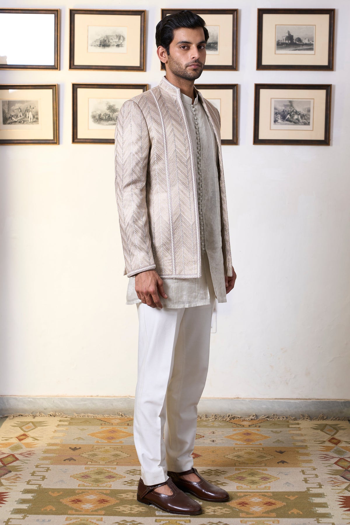 Gargee Designer's Badami Aroha Jodhpuri Set Gargee