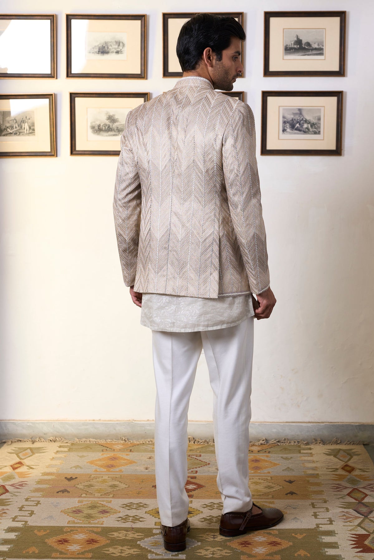 Gargee Designer's Badami Aroha Jodhpuri Set Gargee