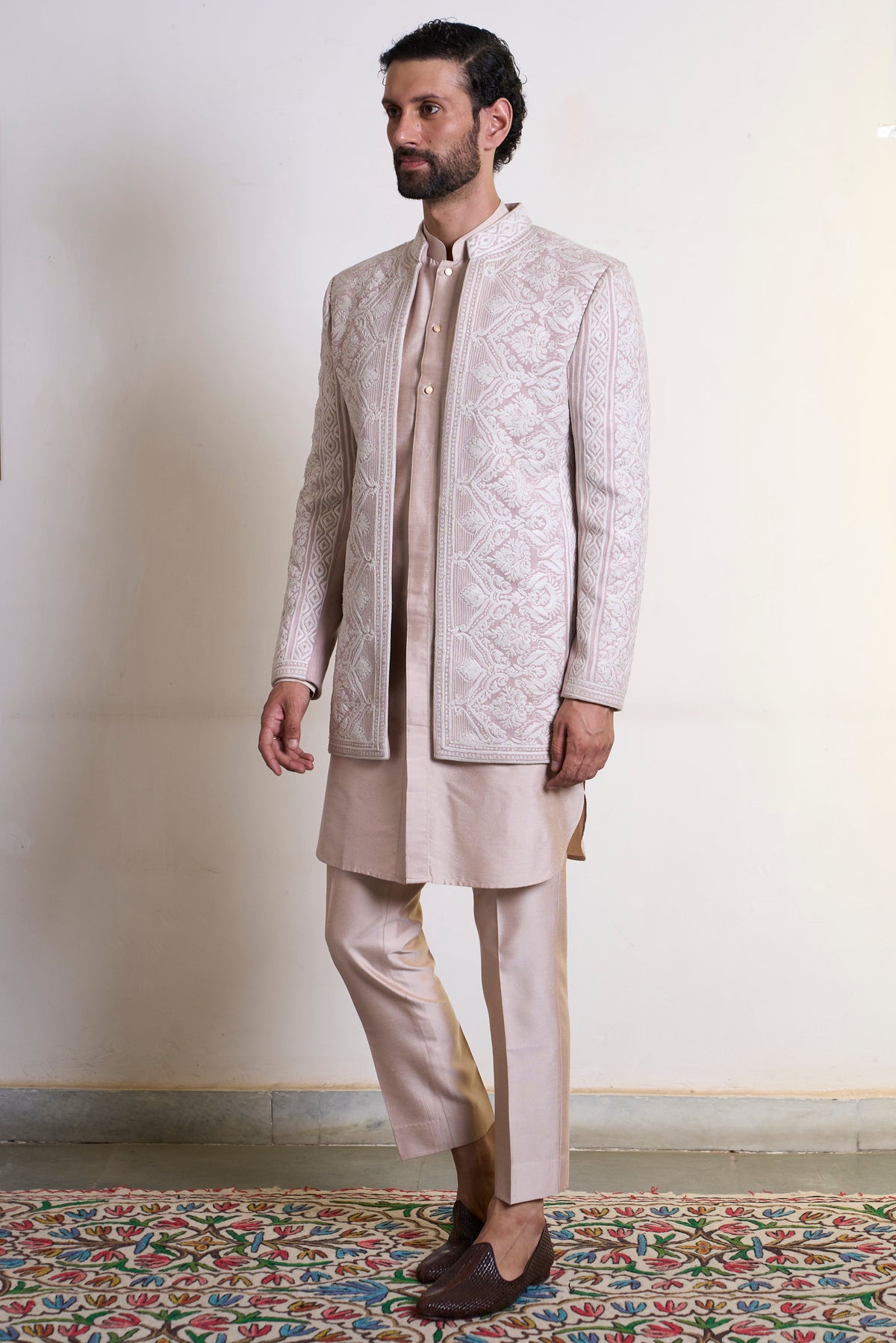 Gargee Designer's Badami Prabeer Jodhpuri Set Gargee