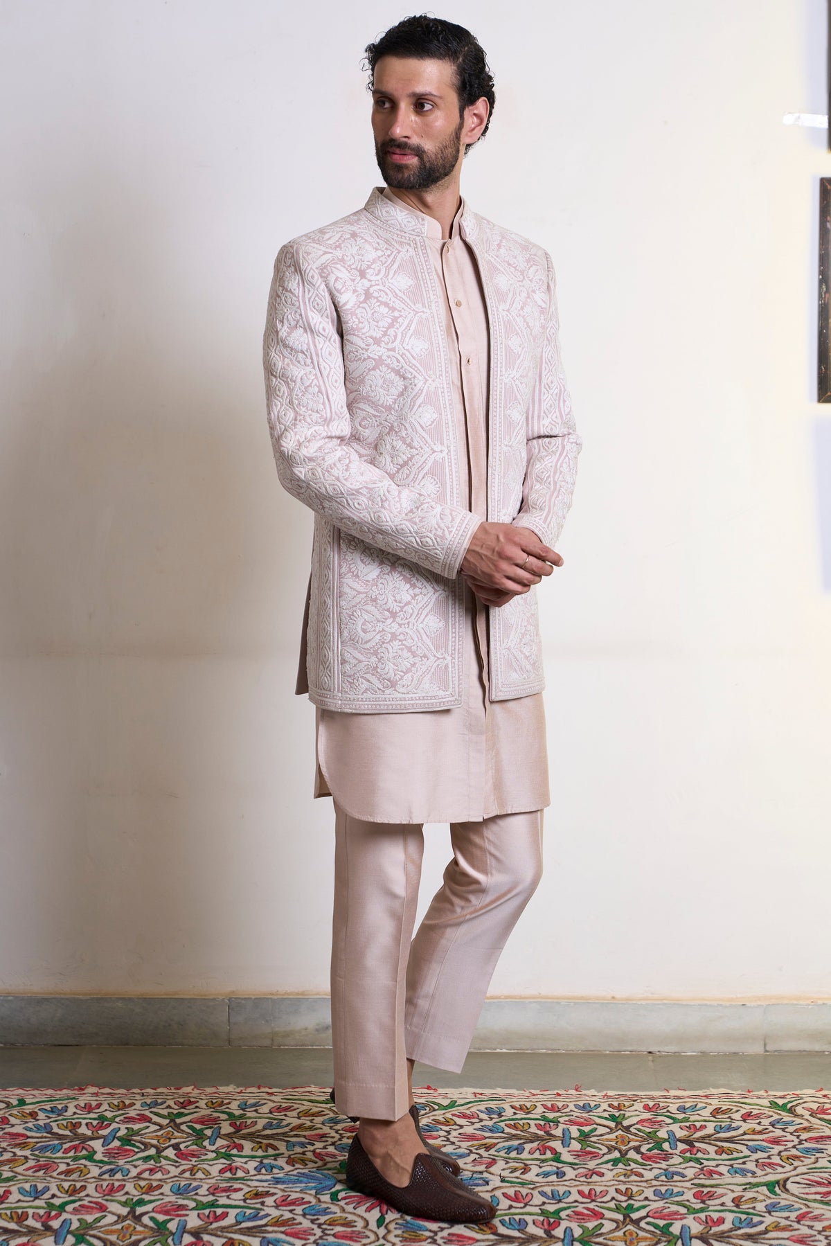 Gargee Designer's Badami Prabeer Jodhpuri Set Gargee