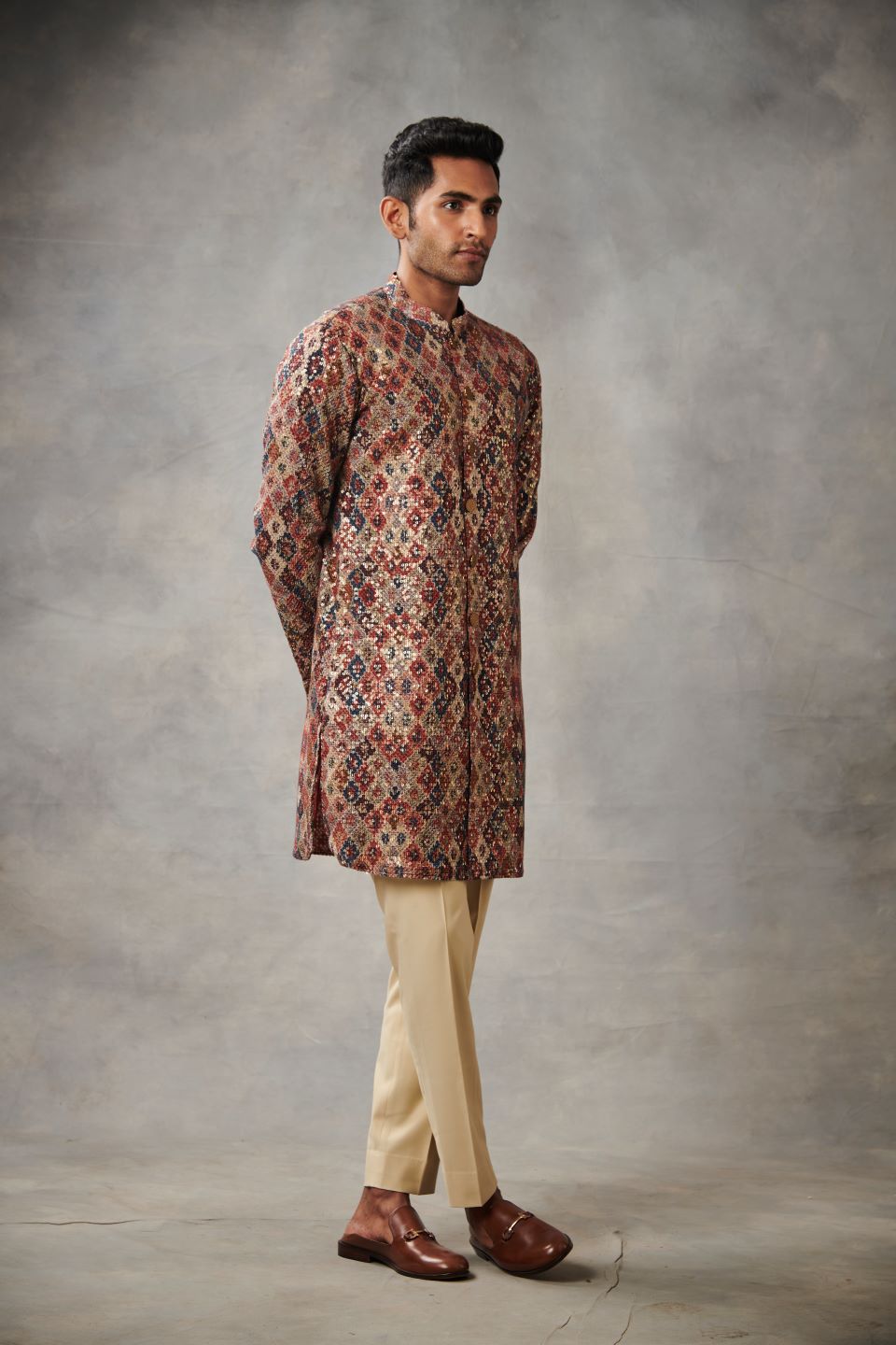 MULTI-COLOR GEORGETTE EMBROIDERED KURTA SET 3