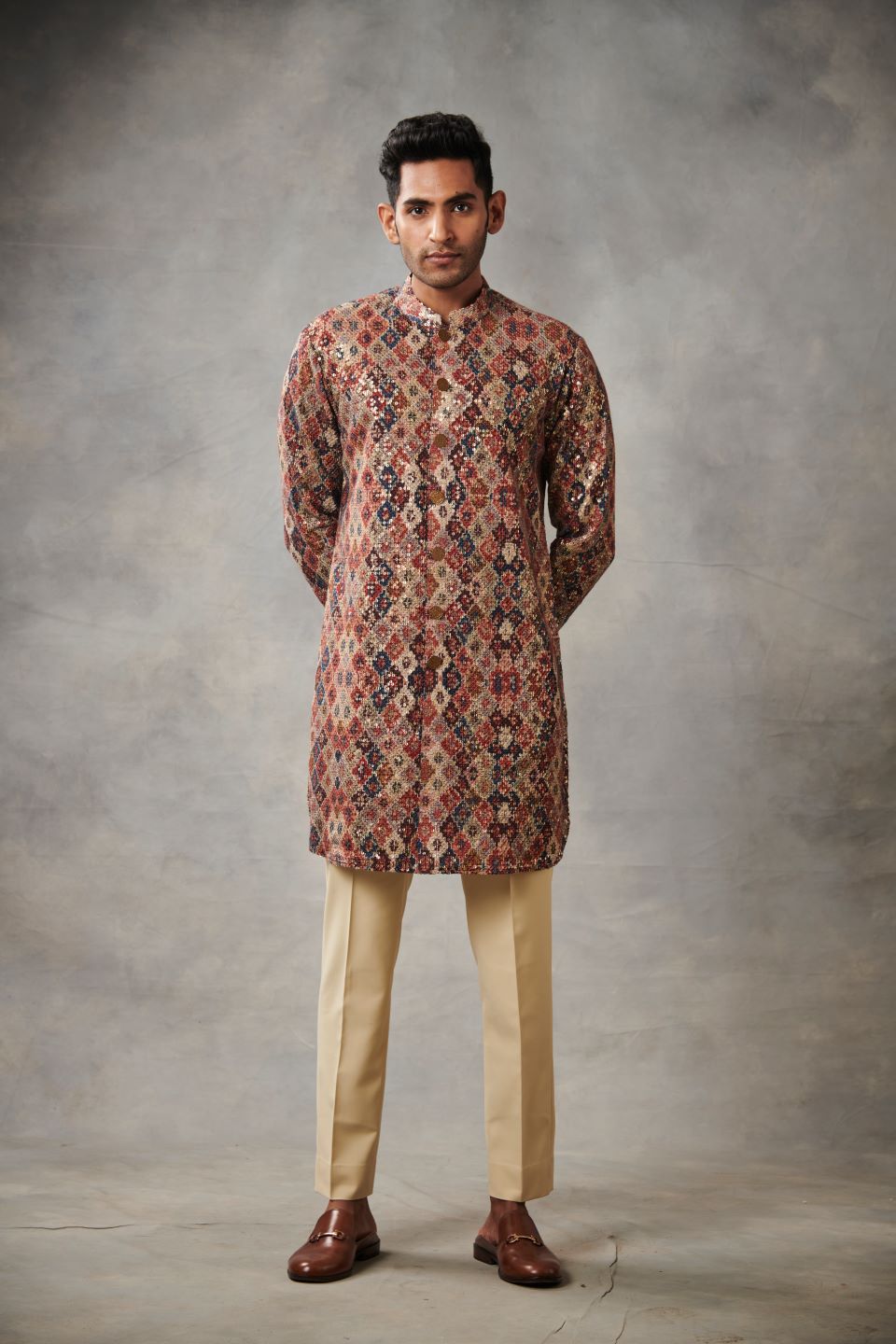 MULTI-COLOR GEORGETTE EMBROIDERED KURTA SET 1