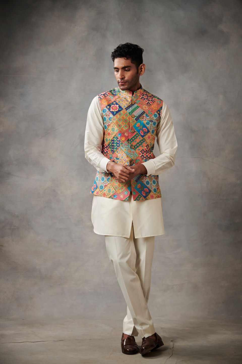 MULTI-COLOR SILK PRINTED BUNDI SET 2