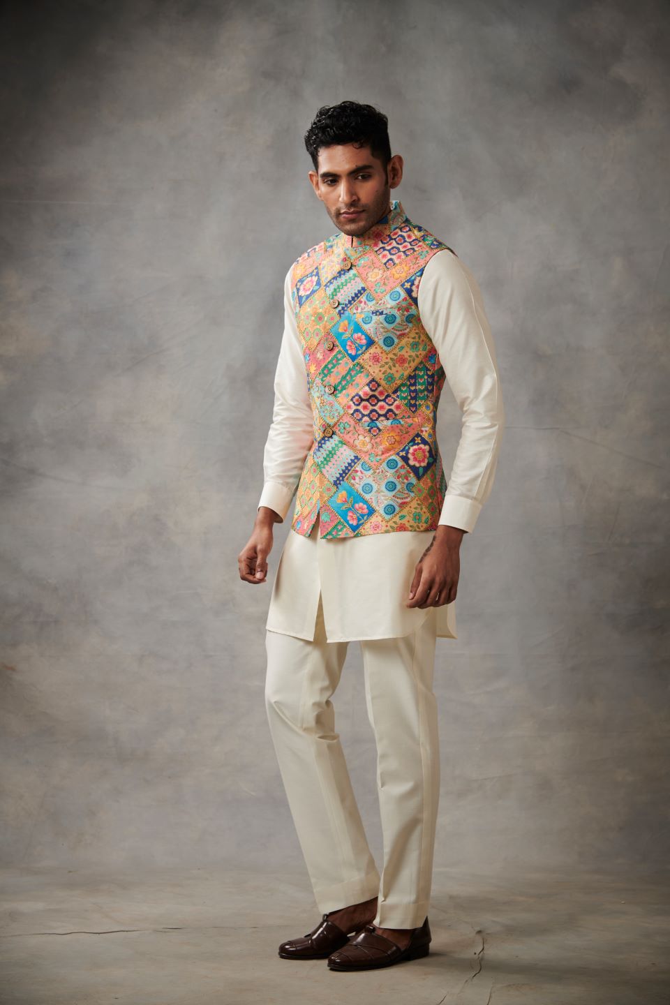 MULTI-COLOR SILK PRINTED BUNDI SET 3