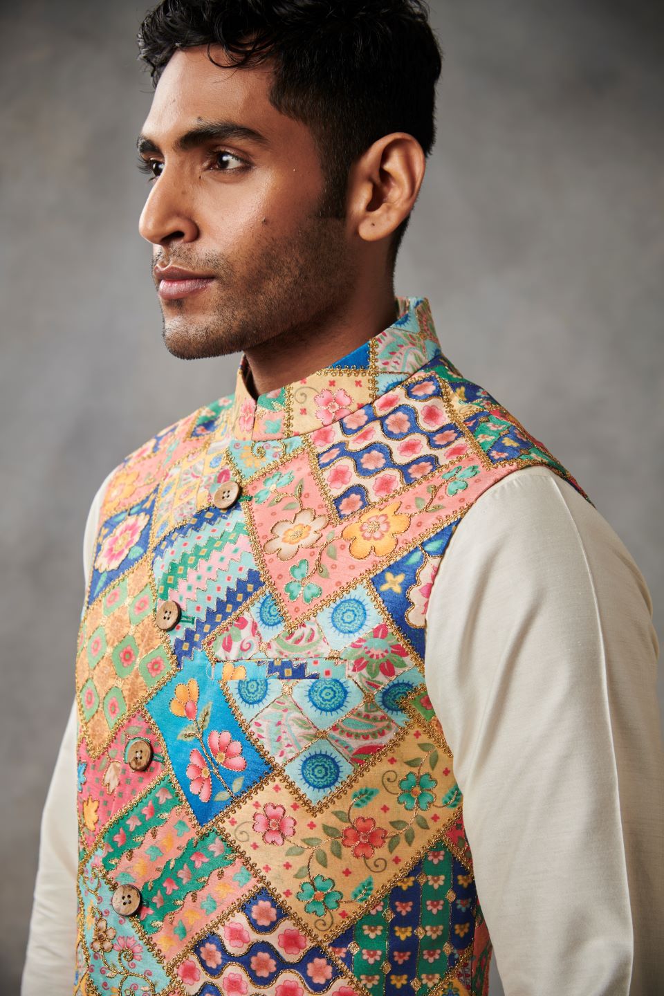 MULTI-COLOR SILK PRINTED BUNDI SET 5