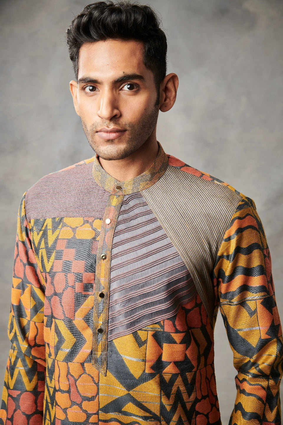 Gargee Designer's MUSTARD SILK PINTUCKED KURTA SET Gargee
