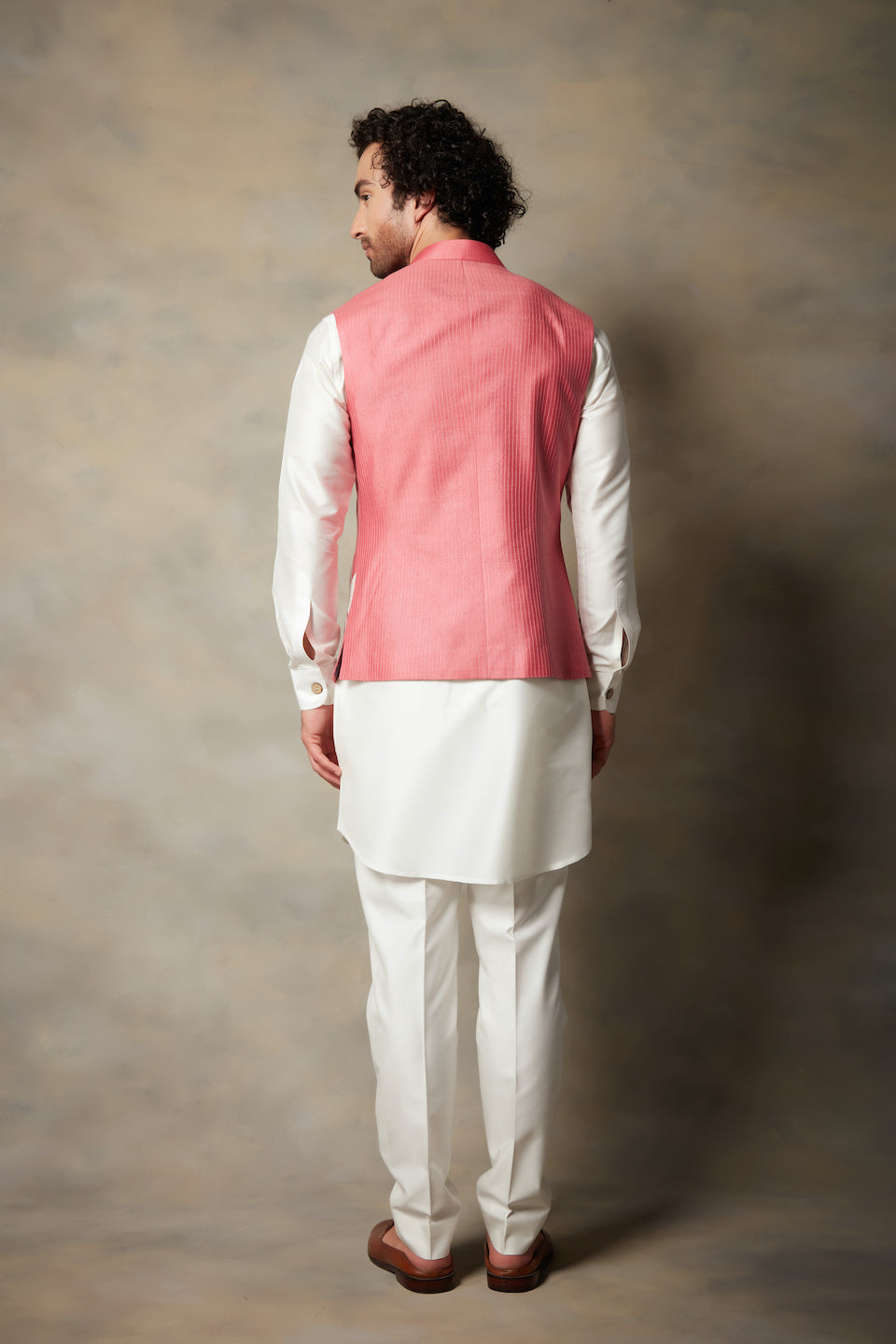 Gargee Designer's PINK APPLIQUE BUNDI SET Gargee