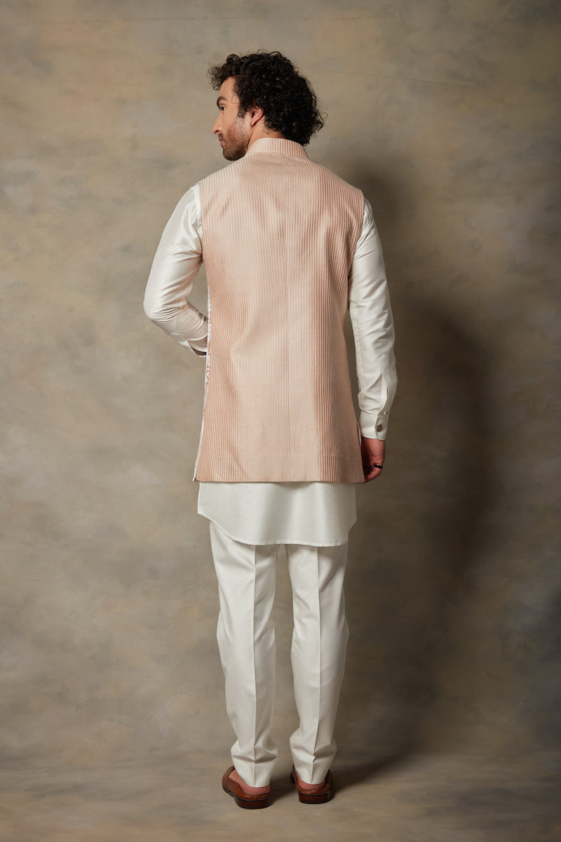 Gargee Designer's BEIGE APPLIQUE SHRUG SET Gargee