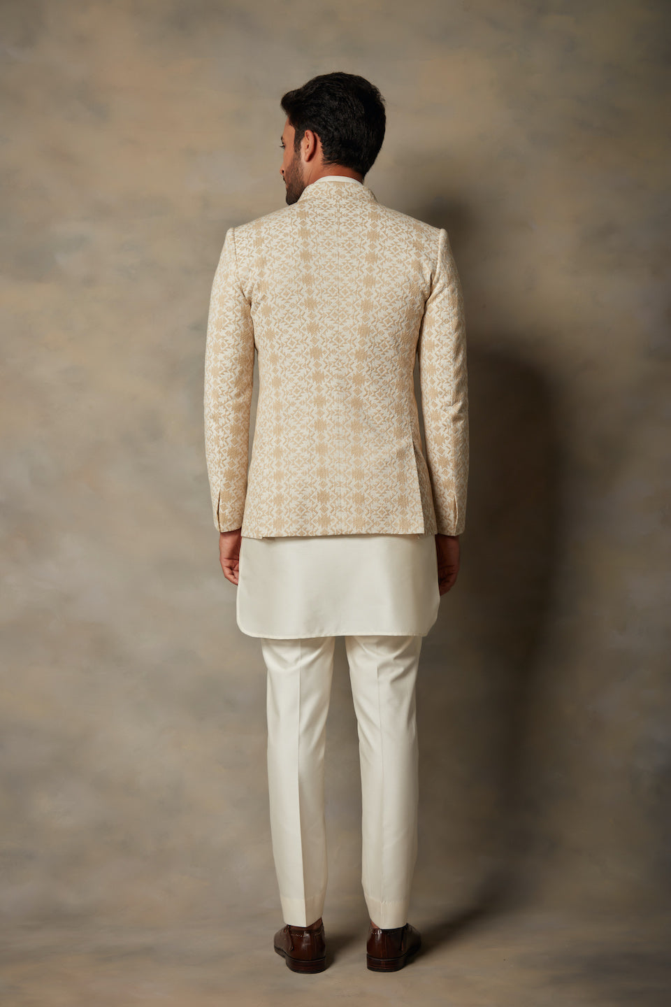 Gargee Designer's BEIGE EMBROIDERED JODHPURI SET Gargee