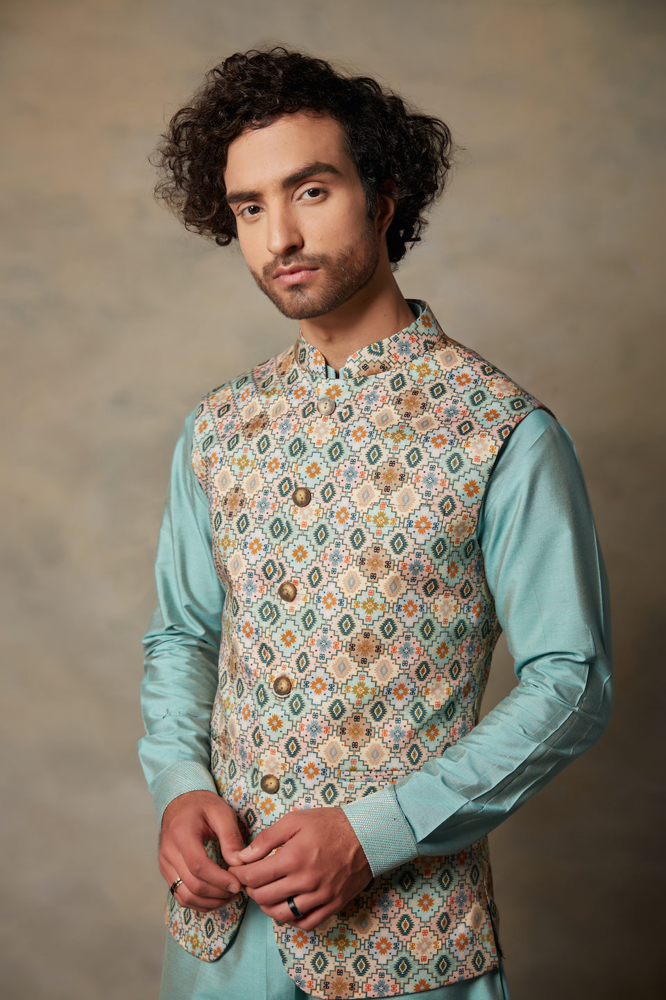 Gargee Designer's MUTICOLORED PRINTED BUNDI SET Gargee