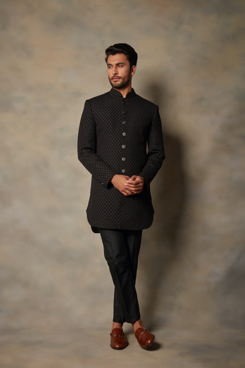Gargee Designer's BLACK TEXTURED INDO SET Gargee Designer