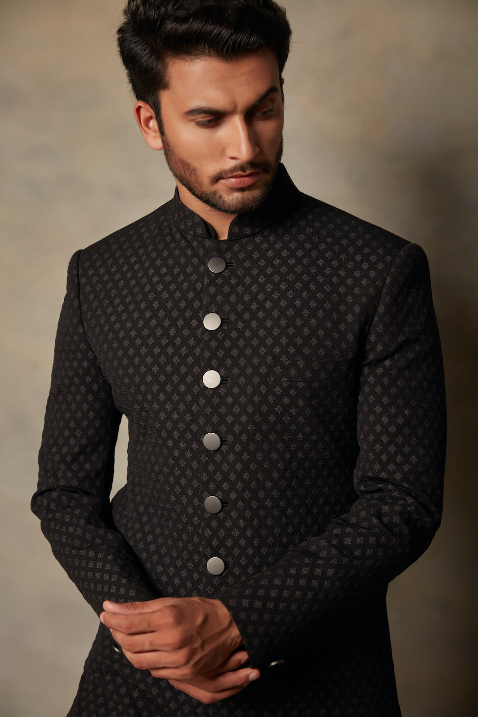 Gargee Designer's BLACK TEXTURED INDO SET Gargee Designer
