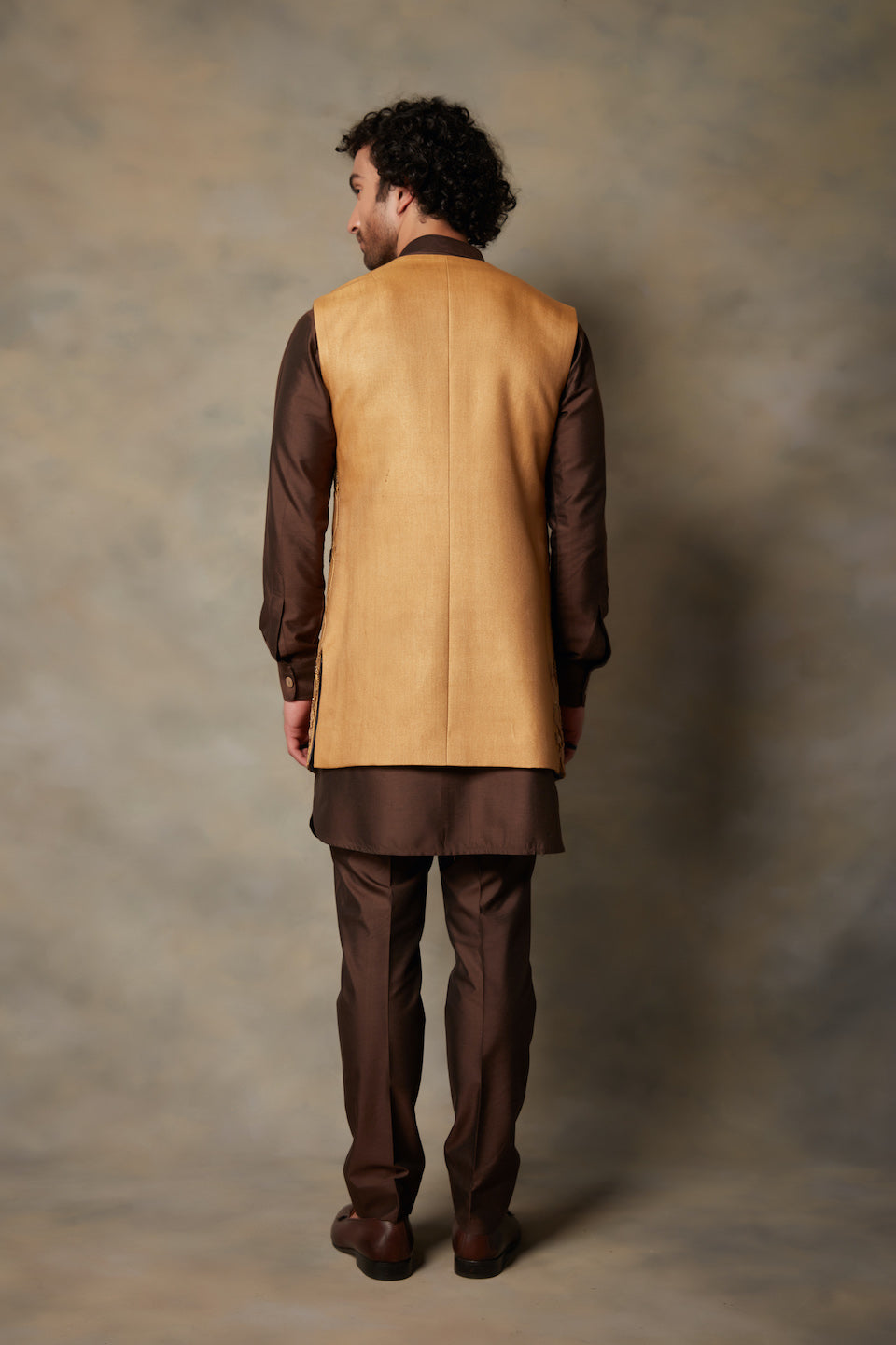 Gargee Designer's GOLD EMBROIDERED SHRUG SET Gargee