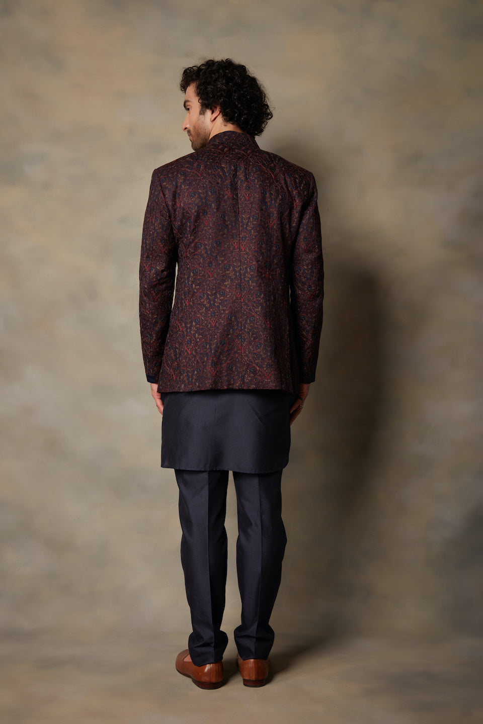 Gargee Designer's WINE EMBROIDERED JODHPURI SET Gargee Designer