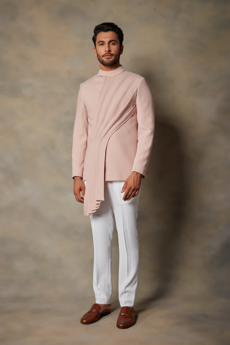Gargee Designer's PINK DRAPE JODHPURI SET Gargee Designer