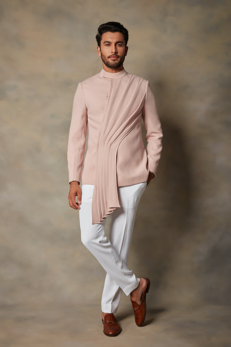 Gargee Designer's PINK DRAPE JODHPURI SET Gargee Designer