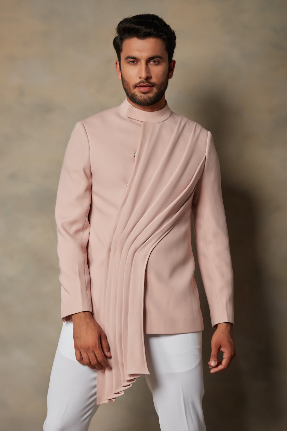 Gargee Designer's PINK DRAPE JODHPURI SET Gargee Designer