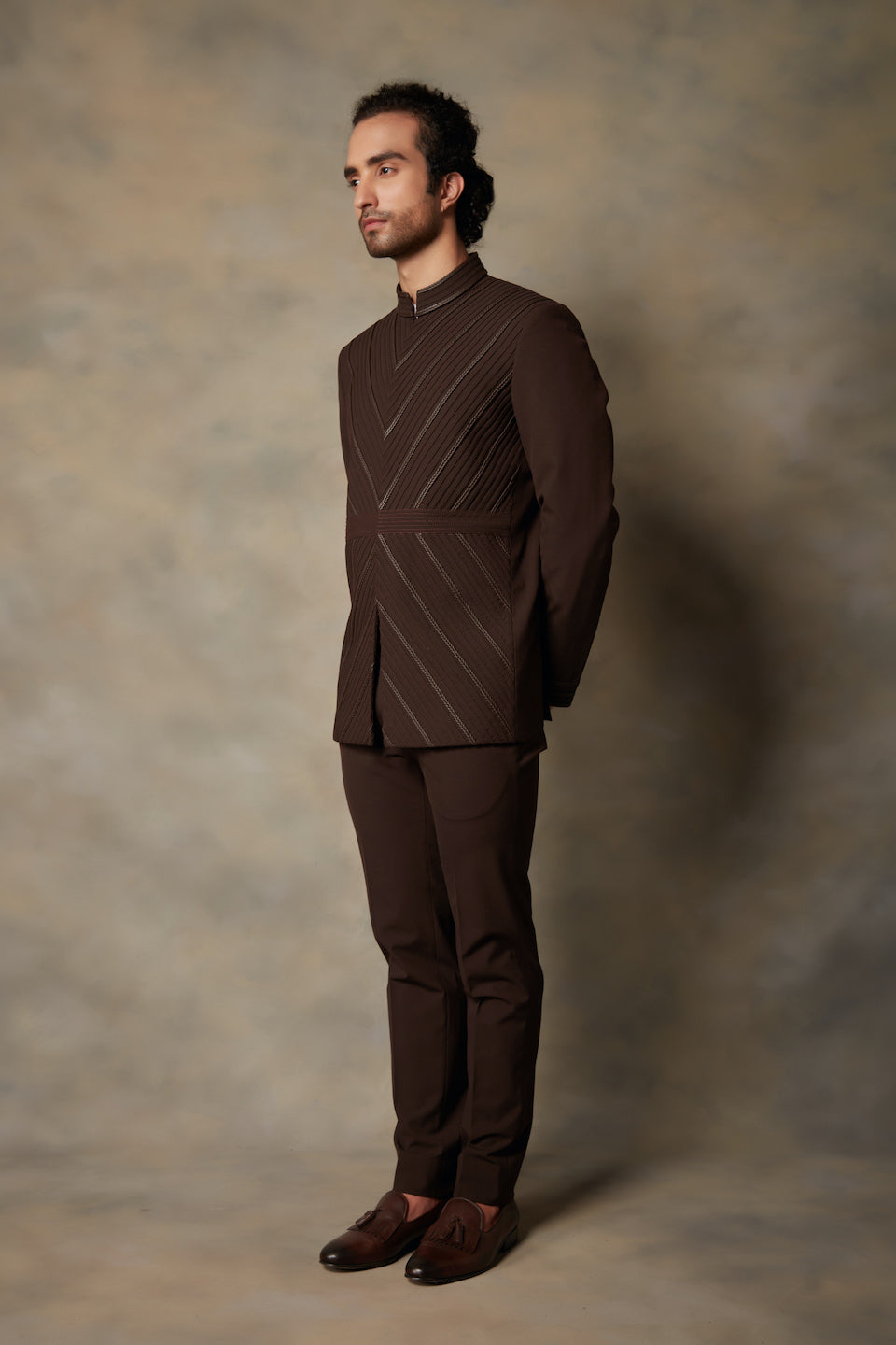 Gargee Designer's BROWN TAPE  JODHPURI SET Gargee Designer
