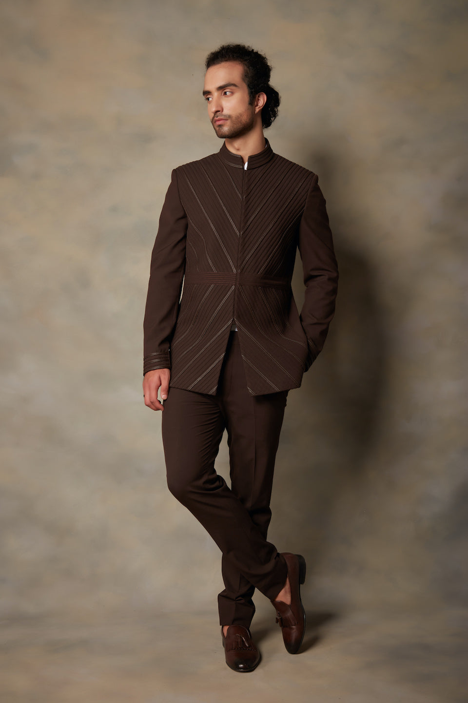 Gargee Designer's BROWN TAPE  JODHPURI SET Gargee Designer