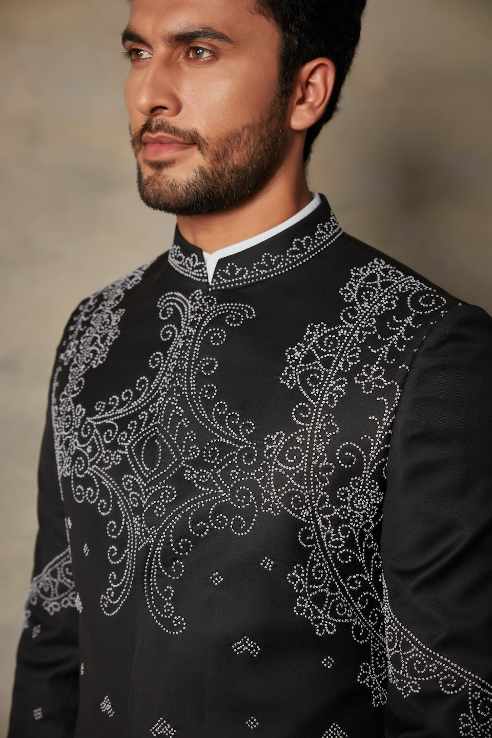 Gargee Designer's BLACK EMBROIDERED JODHPURI SET Gargee Designer