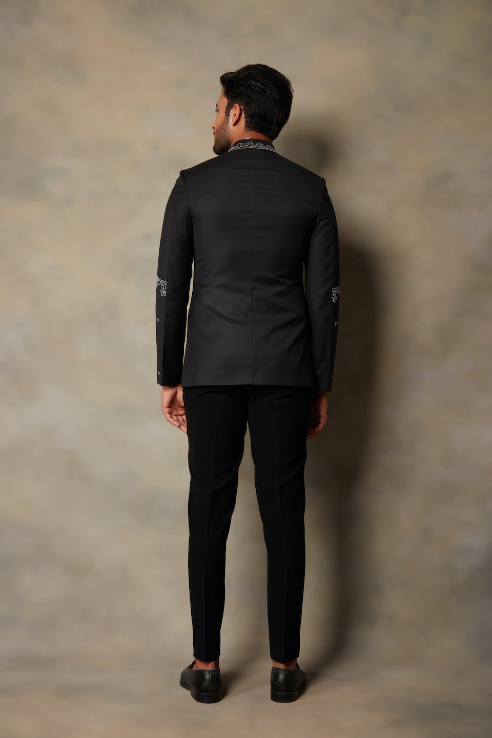 Gargee Designer's BLACK EMBROIDERED JODHPURI SET Gargee Designer