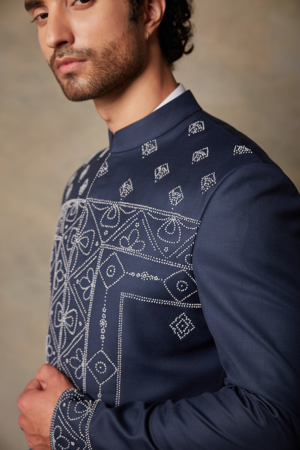 Gargee Designer's BLUE EMBROIDERED INDO SET Gargee Designer