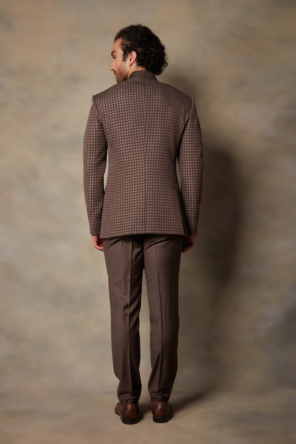 Gargee Designer's BROWN TEXTURED JODHPURI SET Gargee Designer