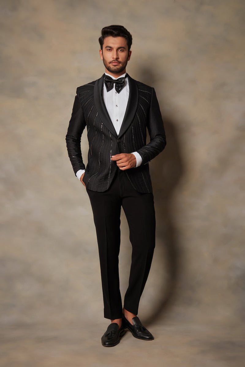 Gargee Designer's BLACK TAPE TUXEDO SET Gargee Designer