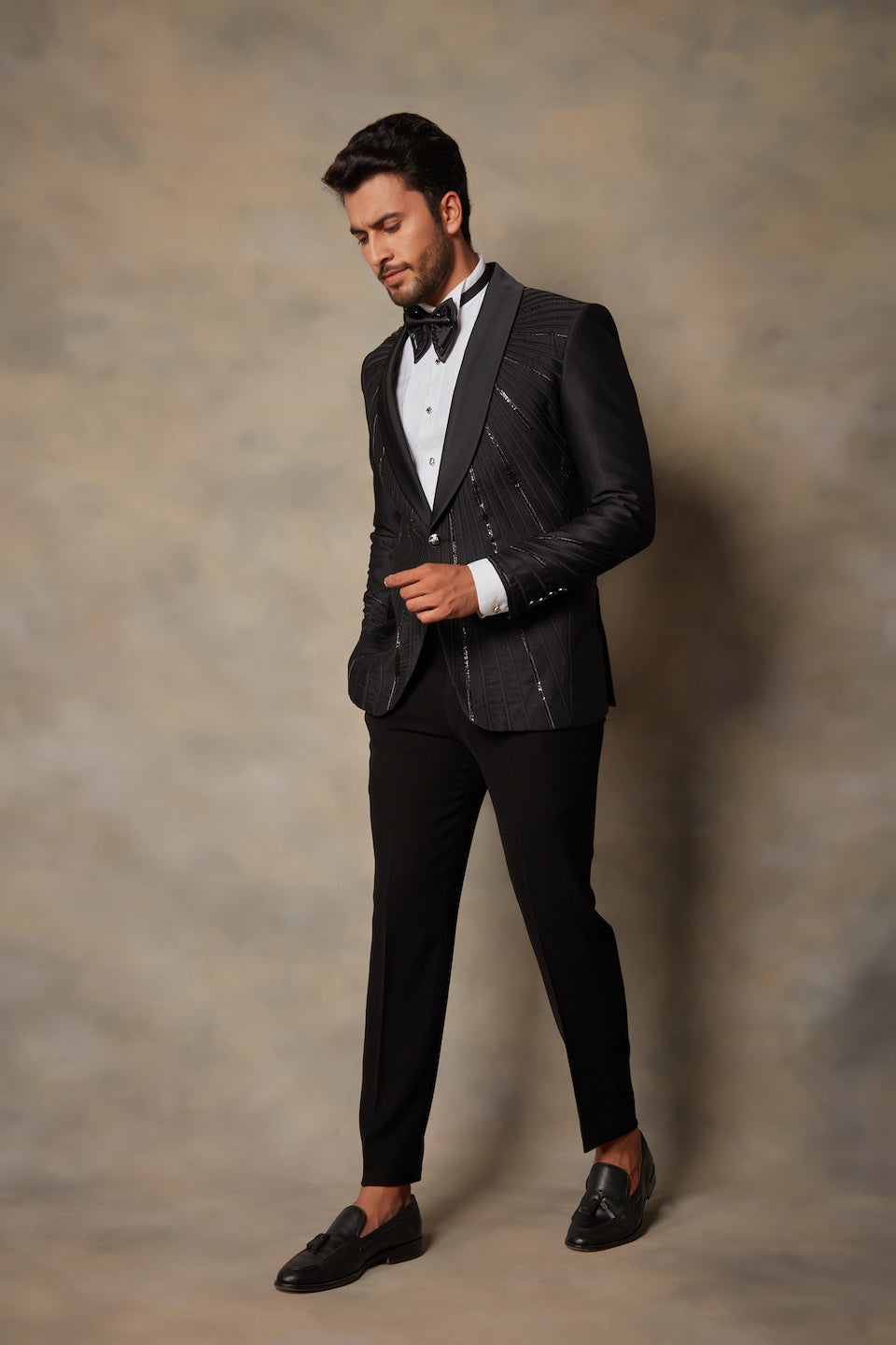 Gargee Designer's BLACK TAPE TUXEDO SET Gargee Designer