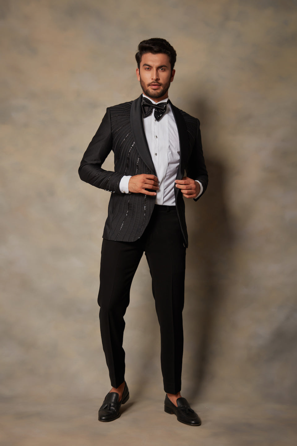 Gargee Designer's BLACK TAPE TUXEDO SET Gargee Designer