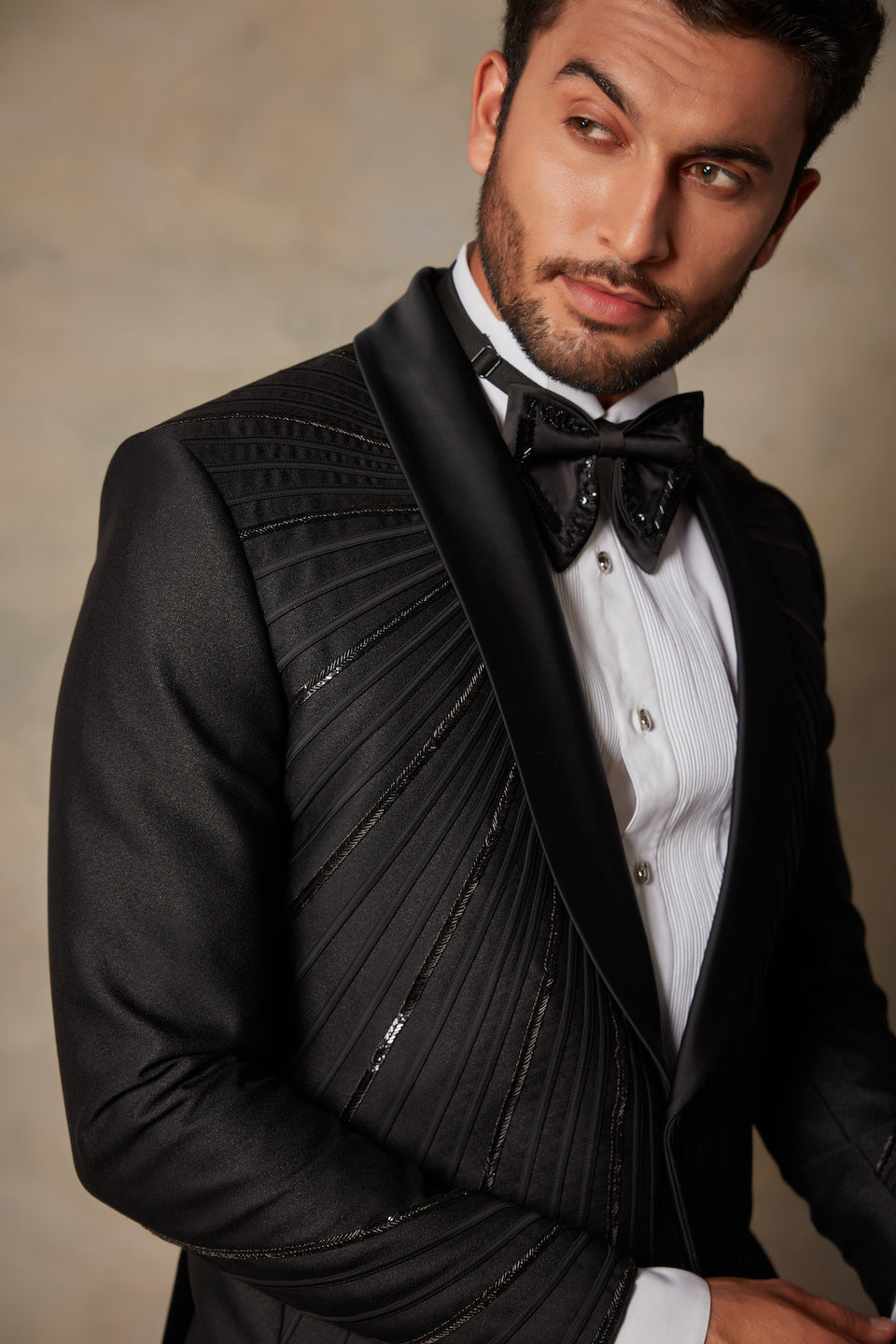 Gargee Designer's BLACK TAPE TUXEDO SET Gargee Designer