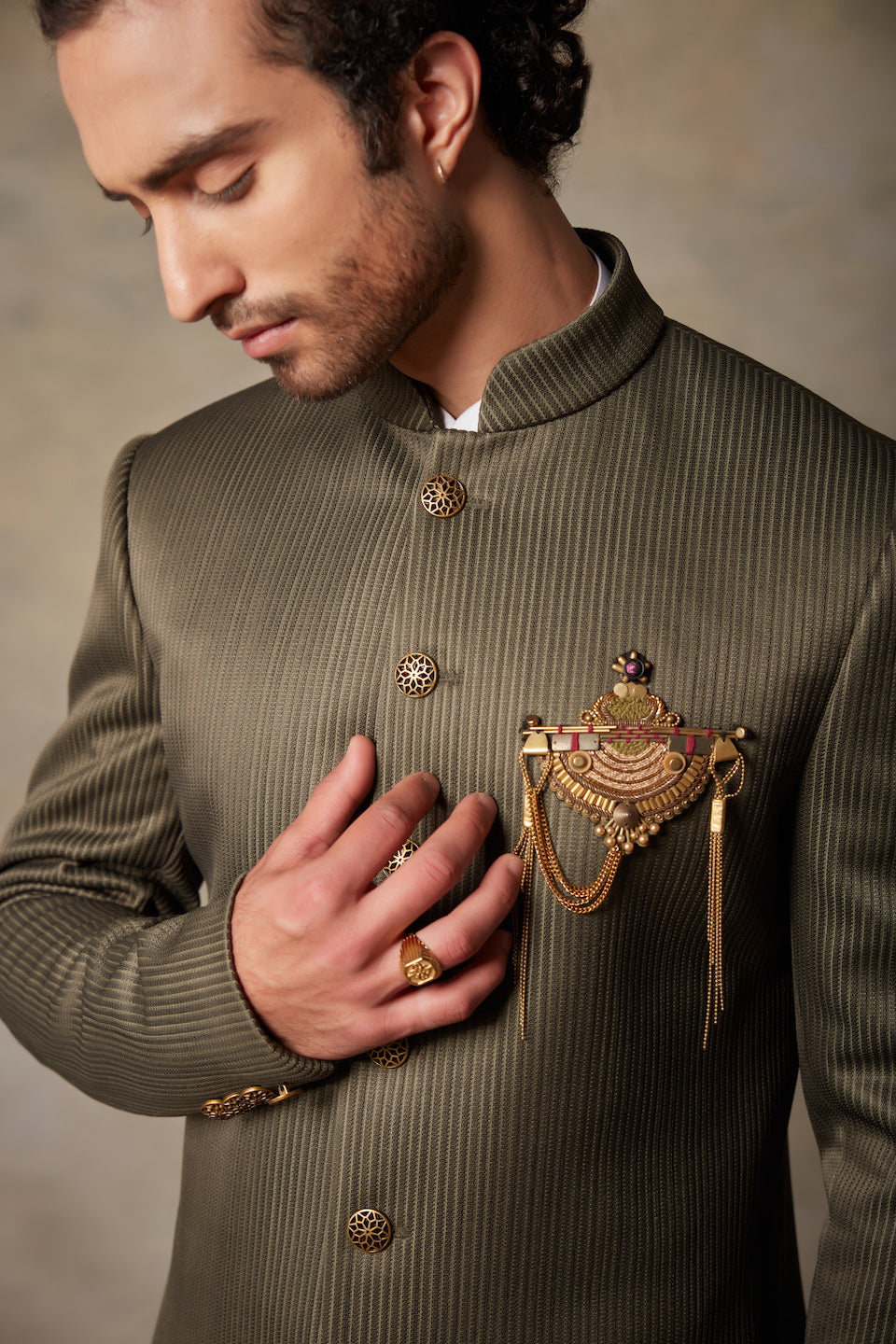 Gargee Designer's MILITARY TEXTURED INDO SET Gargee Designer
