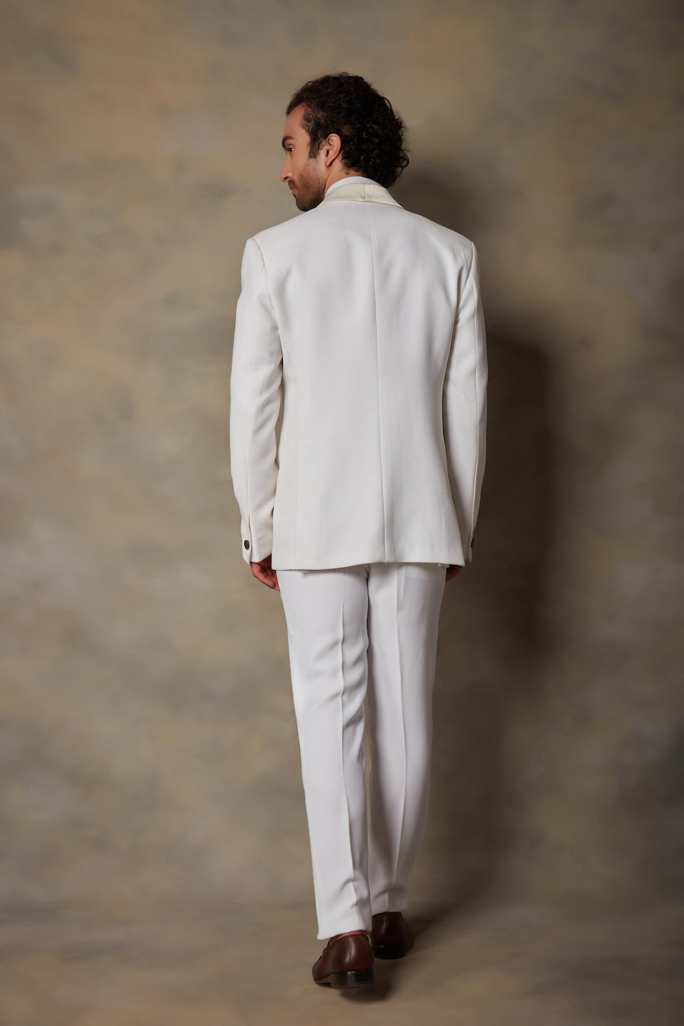 Gargee Designer's WHITE EMBROIDERED TUXEDO SET Gargee Designer