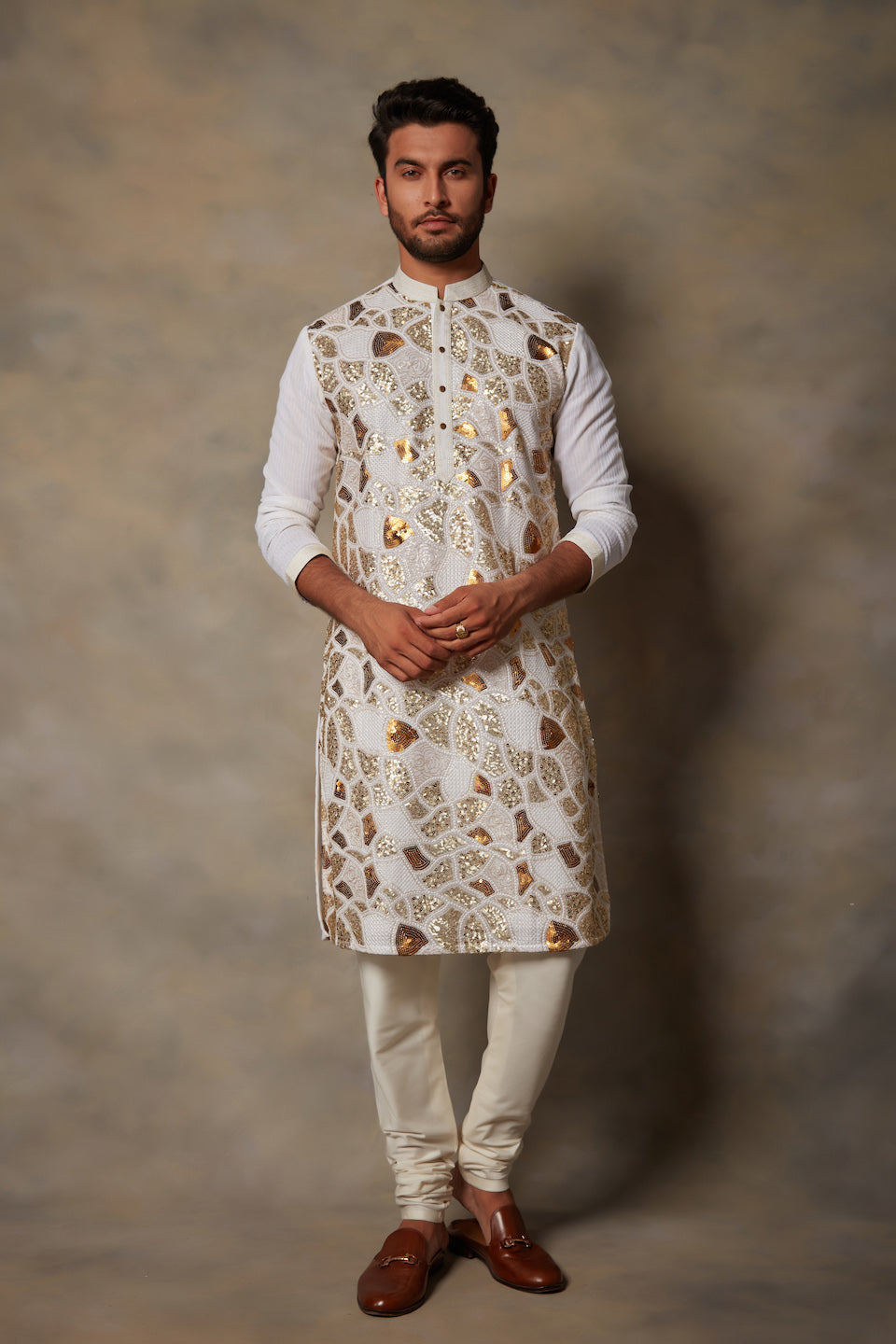 Gargee Designer's GOLD SEQUIN KURTA SET Gargee Designer