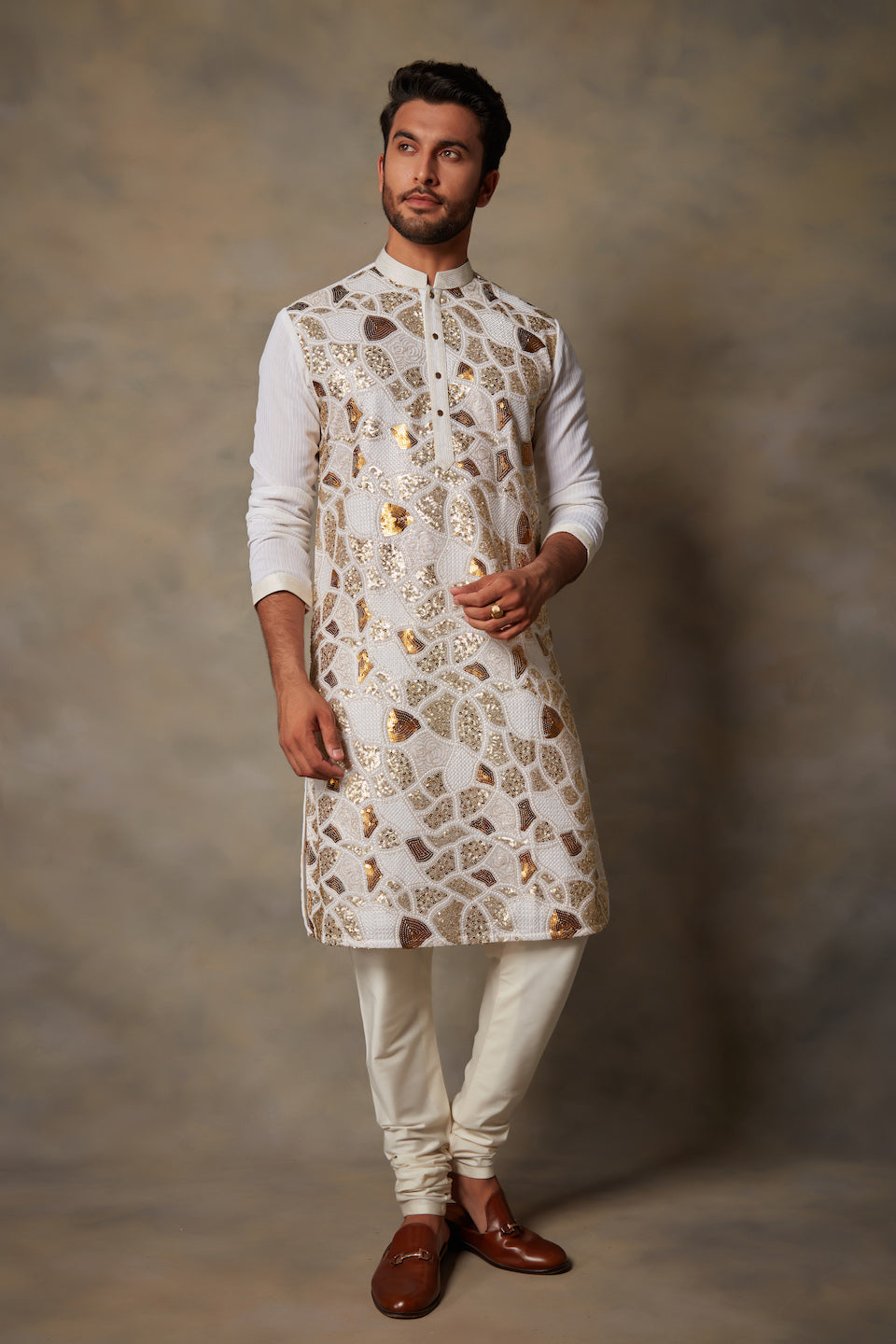 Gargee Designer's GOLD SEQUIN KURTA SET Gargee Designer