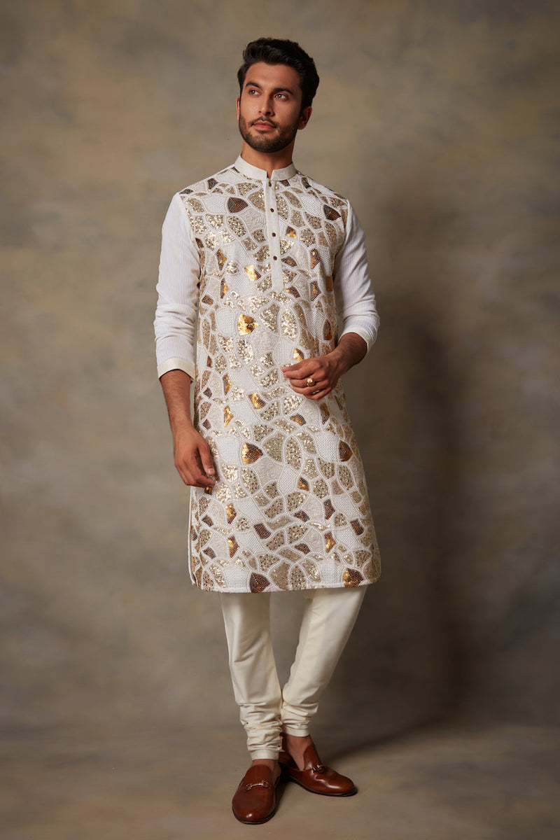 Gargee Designer's GOLD SEQUIN KURTA SET Gargee Designer