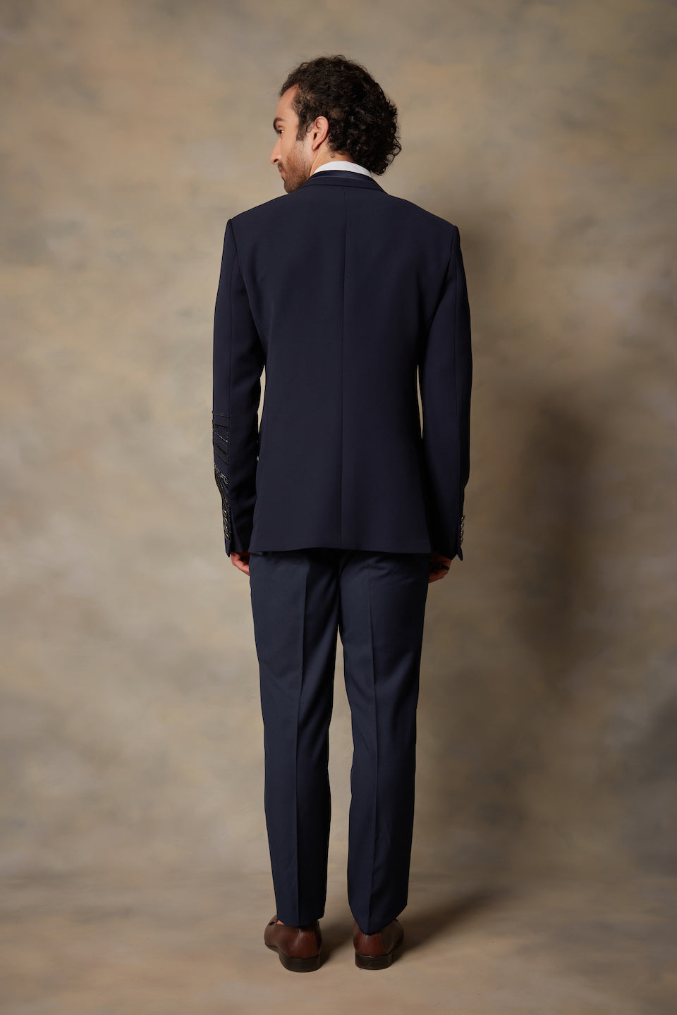 Gargee Designer's NAVY EMBROIDERED TUXEDO SET Gargee Designer