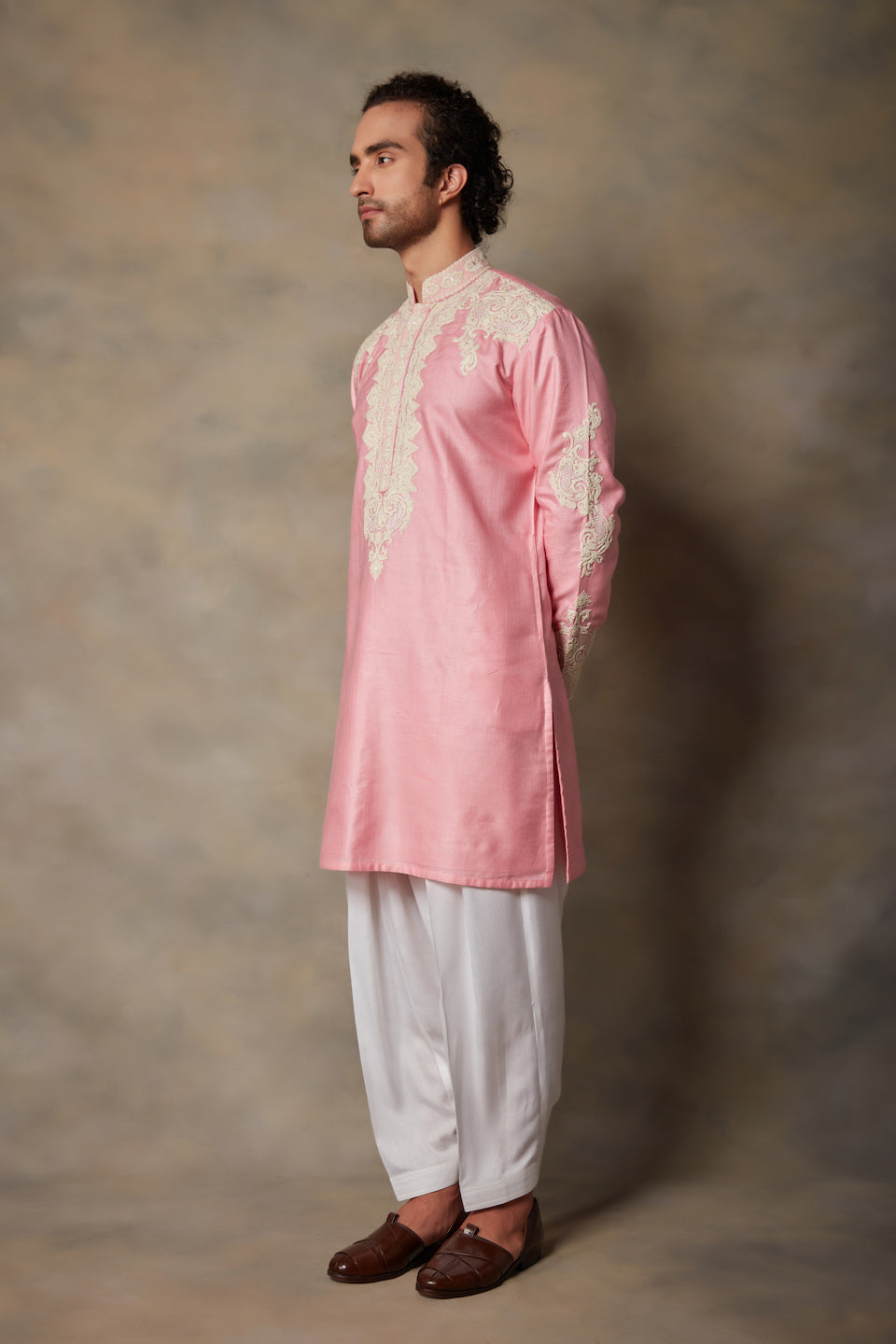 Gargee Designer's PINK EMBROIDERED KURTA SET Gargee Designer
