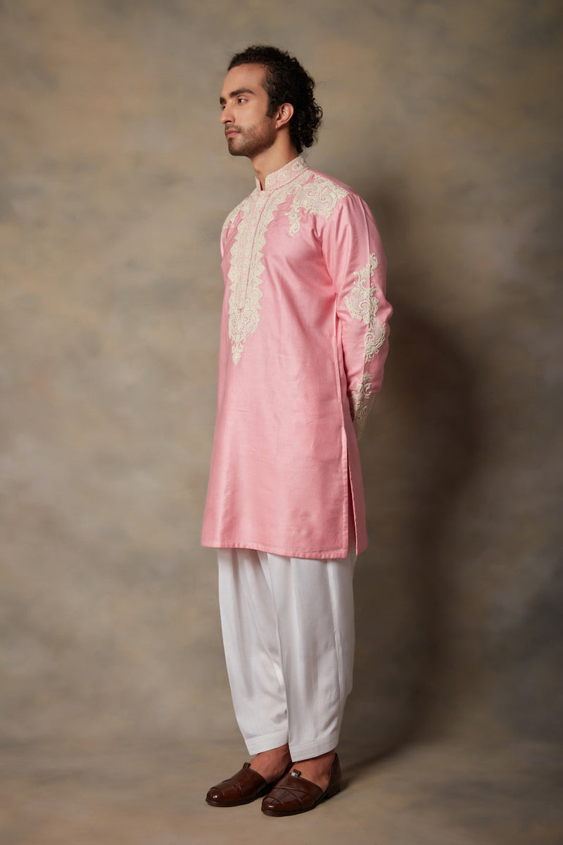 Gargee Designer's PINK EMBROIDERED KURTA SET Gargee Designer