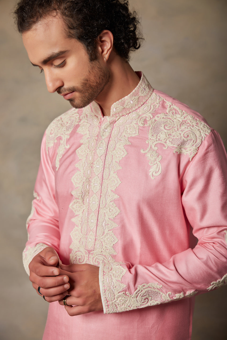 Gargee Designer's PINK EMBROIDERED KURTA SET Gargee Designer