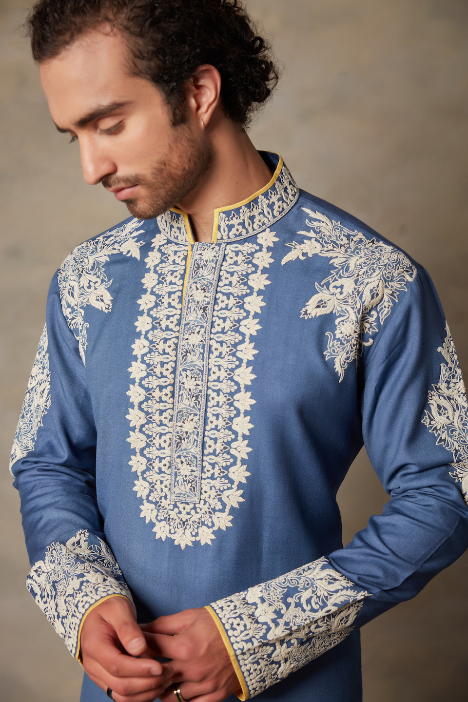Gargee Designer's BLUE EMBROIDERED KURTA SET Gargee Designer