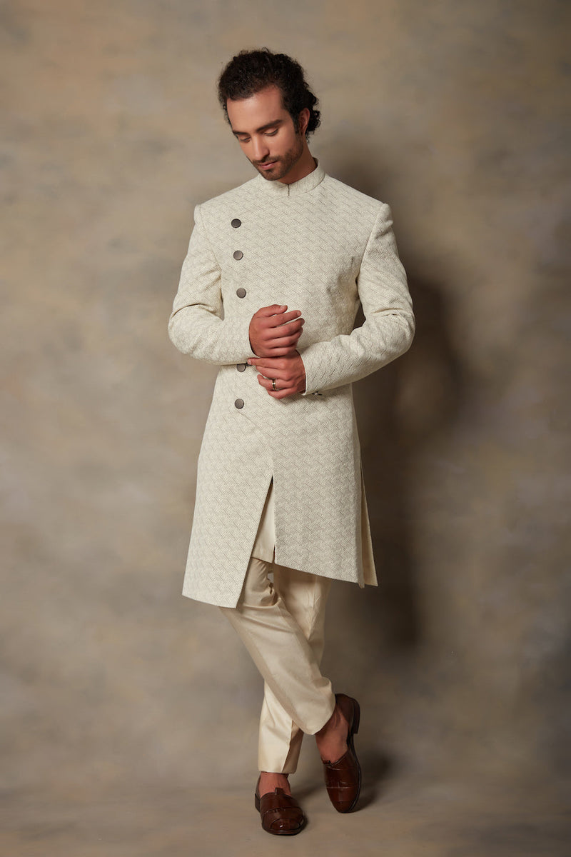 Gargee Designer's IVORY EMBROIDERED INDO SET Gargee Designer
