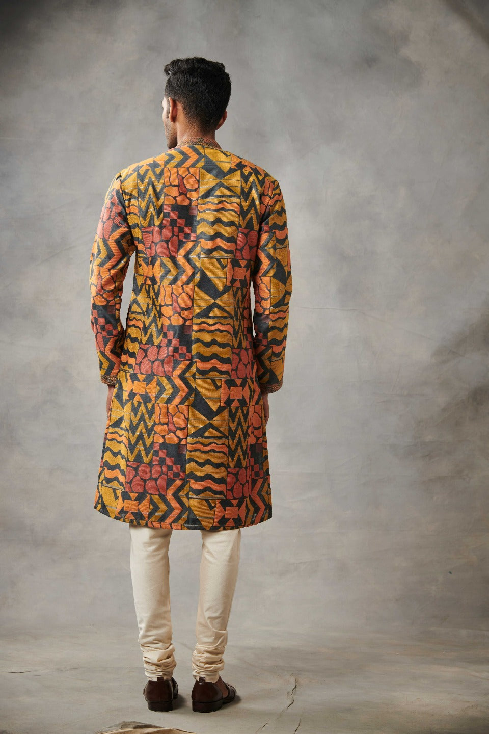 Gargee Designer's MUSTARD SILK PINTUCKED KURTA SET Gargee